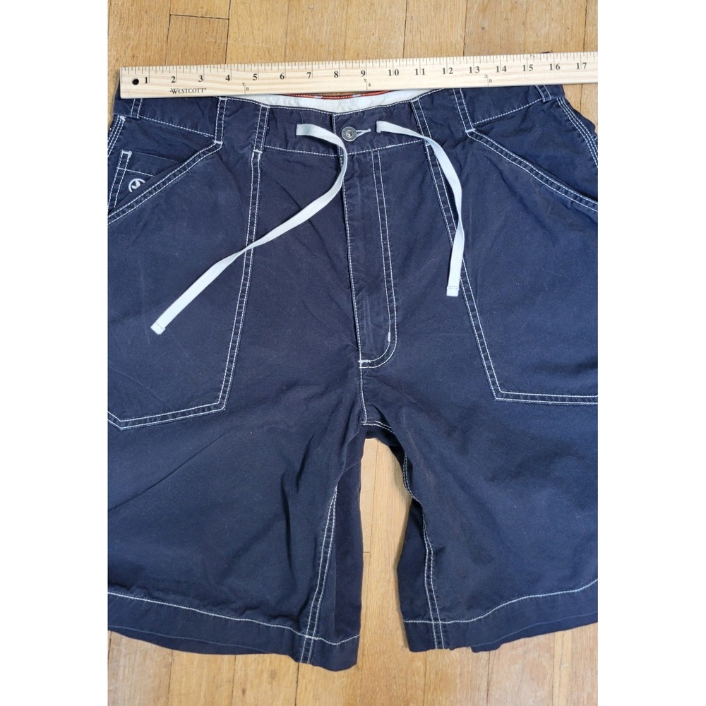 AIGLE Mens Utility Shorts 36 Navy 100% Cotton Contrast Stitch French Outdoor - Picture 5 of 8